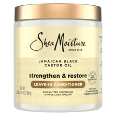 Sheamoisture leave-in bottle front showing packaging for hydration and easy styling.