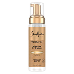 SheaMoisture Manuka Honey Mafura Oil wrap & set mousse bottle for smooth wrapping and light hold.