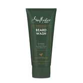 Sheamoisture beard wash bottle demonstrates deep cleansing for a refreshed beard.