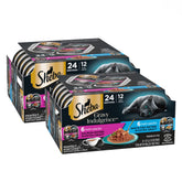 Sheba Gravy Indulgence Salmon Entree twin-pack packshot shows moisture-rich meals.