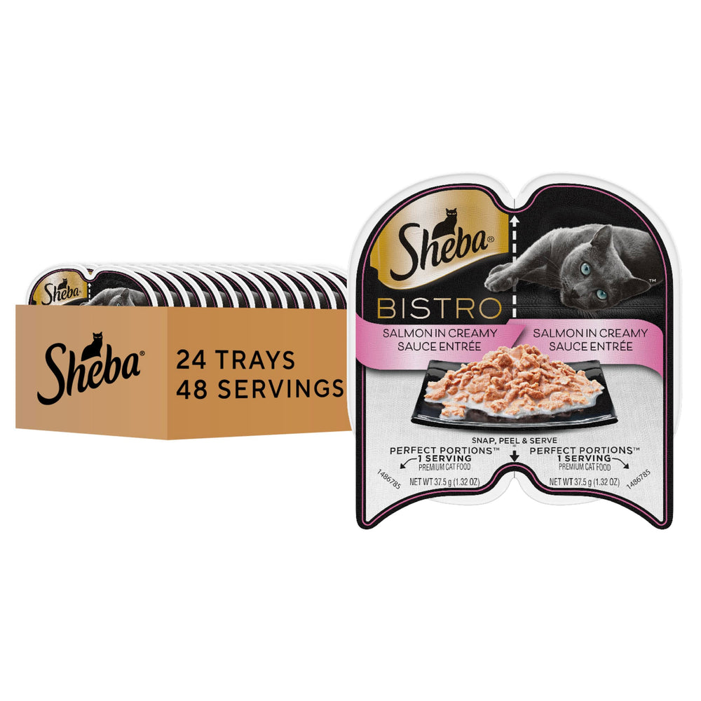 Sheba Perfect Portions Bistro salmon in creamy sauce entree with tender salmon in silky sauce.