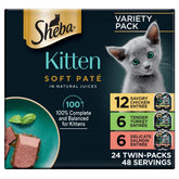 Sheba Perfect Portions kitten pate chicken entree in a tray, protein-rich option for growing kittens