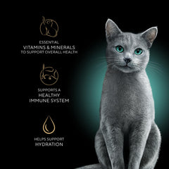 Sheba Perfect Portions sustainable tuna in gravy supports hydration with tasty moisture.