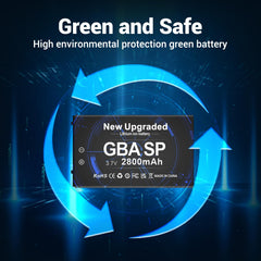 SHENMZ GBA SP battery side profile, reliable Li-Poly cell for smooth gaming.