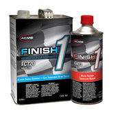 Sherwin Williams Finish 1 clearcoat bottle for high-gloss automotive refinishing.