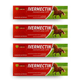 SHEVAT VITAMINS ivermectin horse paste with apple flavor on the front label for easy identification.