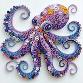 SHICERNHJ purple octopus diamond canvas for relaxing wall decor