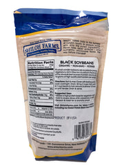Shiloh Farms Organic Black Soybeans 2-pack, rinsed, ideal for simmered stews and salads.