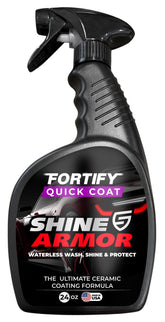 SHINE ARMOR Fortify Quick Coat bottle ready for application delivering high-gloss protective finish