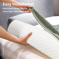 Shinnwa memory foam rail provides gentle, secure guard for restless sleepers.