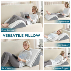 Shinnwa Knee Wedge Pillow fold-over topper shows soft cushioning for knee comfort.