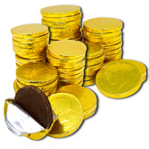 Shippedfast chocolate gold coins in a 1lb bag, ideal for party favors.