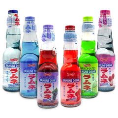 Shirakiku Ramune variety pack bottles ready for sharing at gatherings.