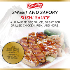 Shirakiku unagi sauce glaze on grilled seafood