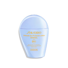 Shiseido Ultimate Sun Protector Lotion Mineral SPF 60+ bottle for face and body with sheer protection