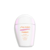 Shiseido Urban Environment Sunscreen SPF 42 bottle—hydrating, matte finish, and primer-ready.