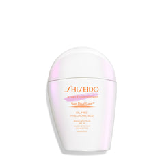 Shiseido Urban Environment Sunscreen SPF 42 bottle—hydrating, matte finish, and primer-ready.