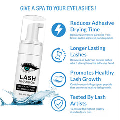 Shmian lash brush 50pc for thorough cleansing along lash line