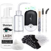 Shmian lash cleanser foam 50ml for gentle extension cleansing; oil-free formula