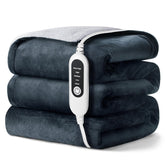 Shodu electric heated blanket with soft flannel fabric delivers cozy warmth