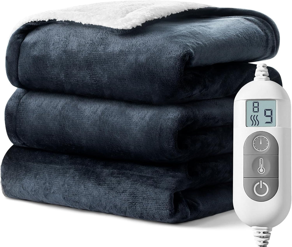 Shodu heated blanket with ultra-soft flannel delivering cozy warmth for evenings on the sofa