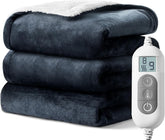 Shodu heated blanket with ultra-soft flannel delivering cozy warmth for evenings on the sofa