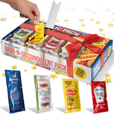 Shop Square grab-n-go condiments in a handy dispenser box for quick picnic access.