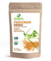 ShopOSR Organic fenugreek seeds front label emphasizes quality and freshness.