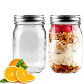 Showvigor 2-pack regular-mouth 16oz jars ready for storage and labeling