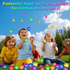 SHQDD LED glow ball showing bright light and squeak action