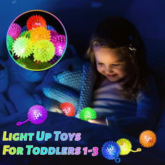 SHQDD soft-spiked glow ball close-up safe tactile play