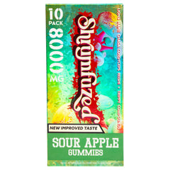 Shrumfuzed bottle front shows New Improved Taste for easier daily use