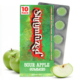 Shrumfuzed front packaging sour apple showing box and sticker improved taste benefit
