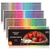 Shuttle Art 136 colors pencils case neatly shows organized storage for quick color selection.