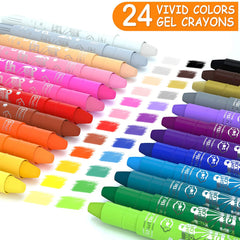 Shuttle Art gel crayons watercolor effect demonstrates vivid washes with water
