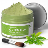 SHVYOG Green Tea Face Mask packaging for an easy at-home skincare routine.