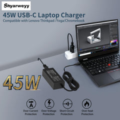 Shyarweyy 45W USB-C charger USB-C tip close-up highlighting connector