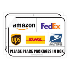 SICOL Plus delivery sign box placement guide clearly visible for couriers.
