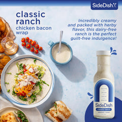 SideDish Classic Ranch Dressing dip bowl with veggies for a gluten-free snack.