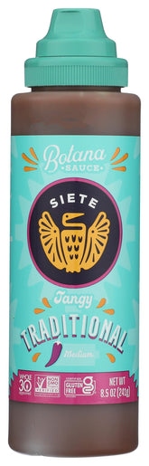 Siete Botana Traditional sauce bottle ready for dipping with bold flavor.