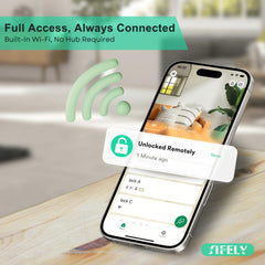 Sifely RFID card entry for quick hands-free access.