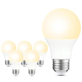 Sigalux A19 LED bulbs dimmable in a living room lamp for flexible ambience.