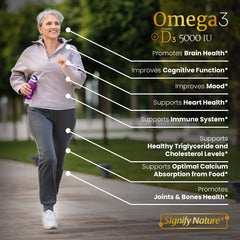 Label close-up highlighting omega-3 and vitamin D3 blend
