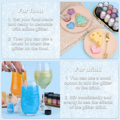 SigWong edible sparkle enhances fruits and desserts with blue accents