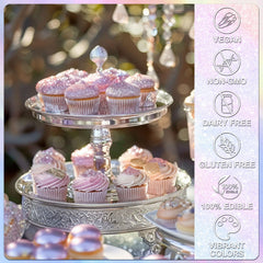 SigWong glitter-dusted cake decor delivers a luxurious, glossy finish