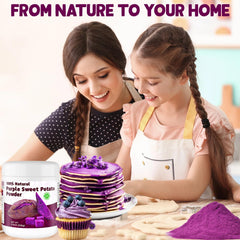 Baking batter tinted deep violet with SIHASO purple powder.