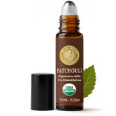 Silk Road Organic Patchouli roll-on bottle for portable mood support