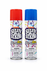 Silly String 2-pack colorful cans for vibrant party bursts and photo moments.