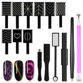 SILPECWEE cat eye magnet wand shows varied effects on nails.