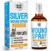 SILVER GRADE Cat Wound Care Spray bottle for at-home use.